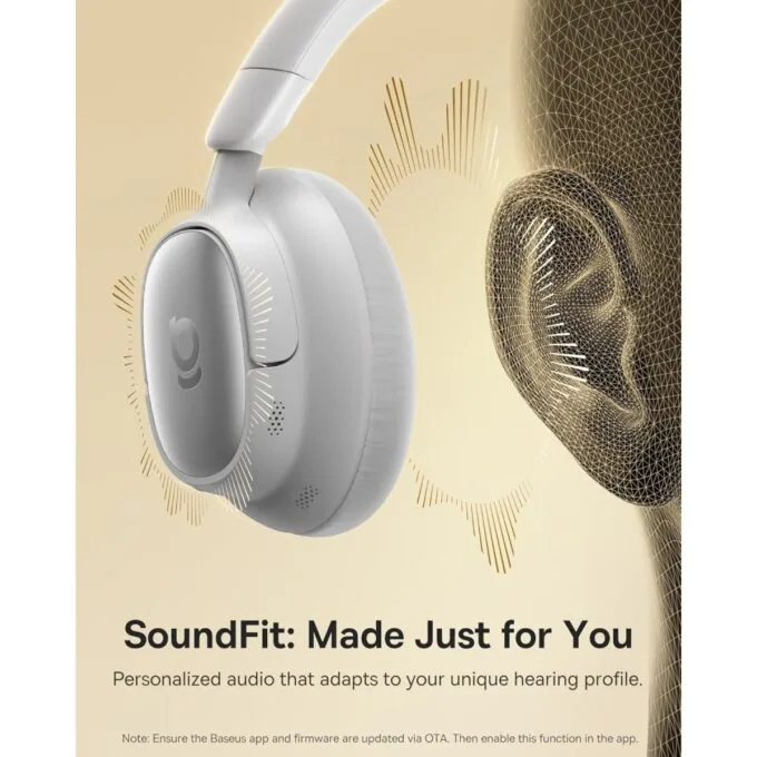 Baseus Headphones Over Ear ANC, LDAC, Spatial Acoustics, 80-Hour Battery, MH1 Frosted Gray — image 4