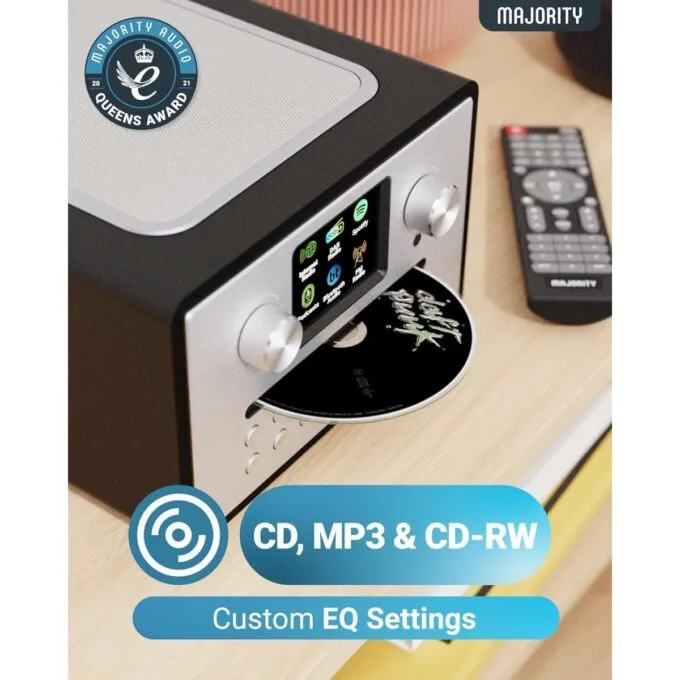 Majority Radio HOMERTON 2 FM,CD Player,BT,Spotify,USB Black — image 2