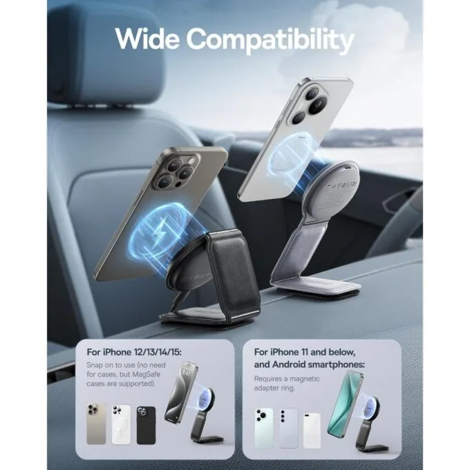 Baseus Car Charger Wireless Dash Magnetic PrimeTrip Series C02 Black — image 7