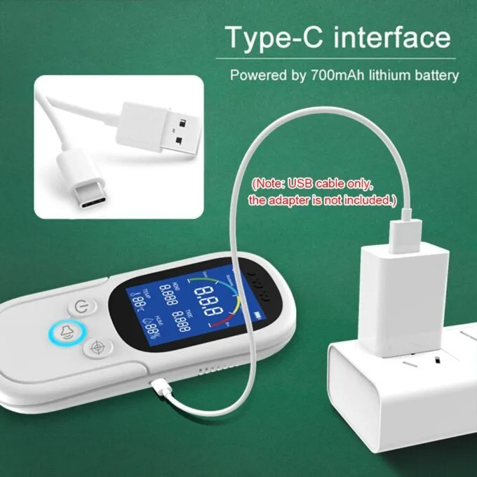 Noyafa Air Quality Tester for Formaldehyde, TVOC, Temperature & Humidity JMS12 — image 5