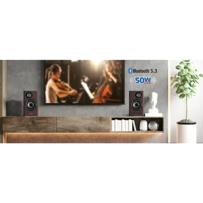 Genius PC Speakers 2.0 50W Aux & BT SP-HF1812BT Pine Wood — image 7