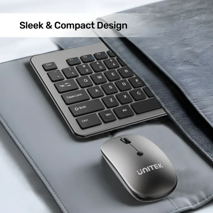 Unitek IT Keyboard & Mouse Combo Wireless 2.4GHz English SlimDuo T054 Space Grey — image 8