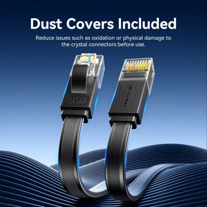 Vention NETWORK Cable CAT7 Flat 2.0m Black ICGBH — image 8