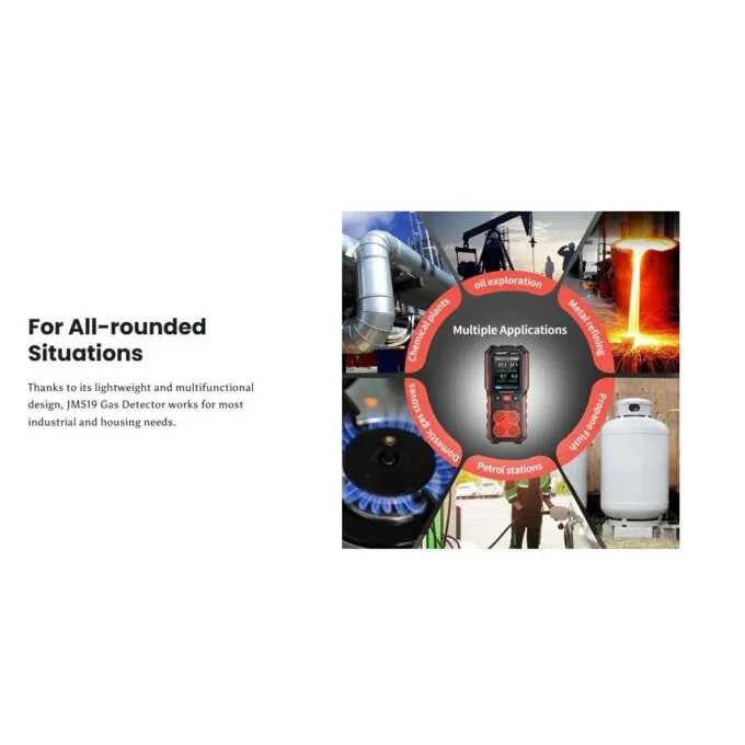 Noyafa Portable Handheld Gas Detector With Leak Detection & Alarm JMS19 — image 8