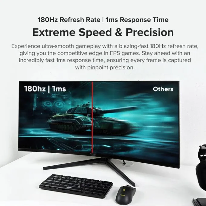Armaggeddon Gaming Monitor 34'' Curved 1800R 3.5K 180Hz 1ms XC34UWQHD Super 180 Black — image 8