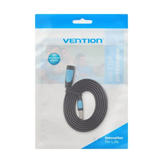 Vention IT Cable USB-A 3.0 M-F Extension Flat 1.5m Black VAS-A13-B150 — image 8