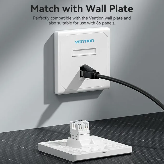 Vention NETWORK Keystone Jack CAT6 UTP 180 degrees White IRHW0 — image 9