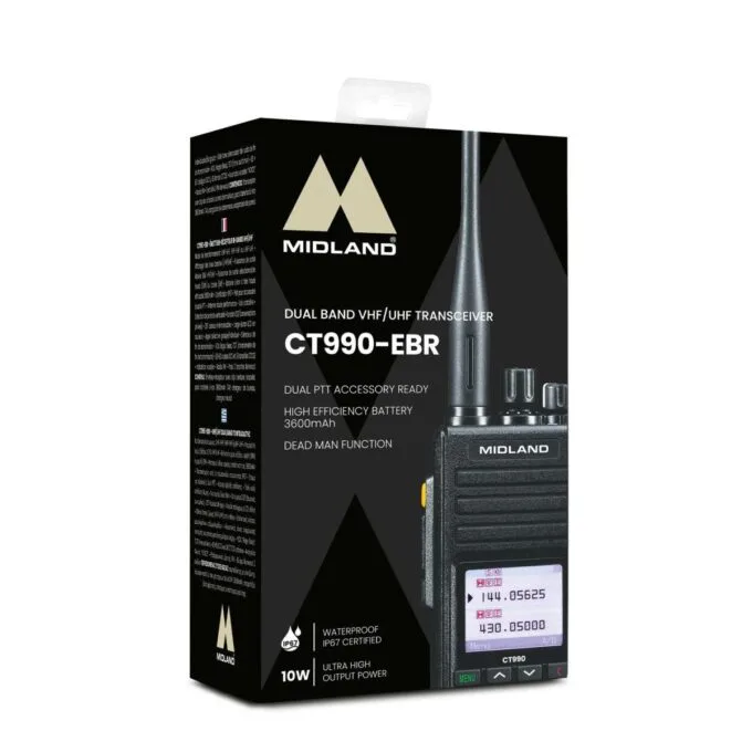 Midland Radio Amateur VHF/UHF 10W IP67 3600mAh CT990-EBR — image 8