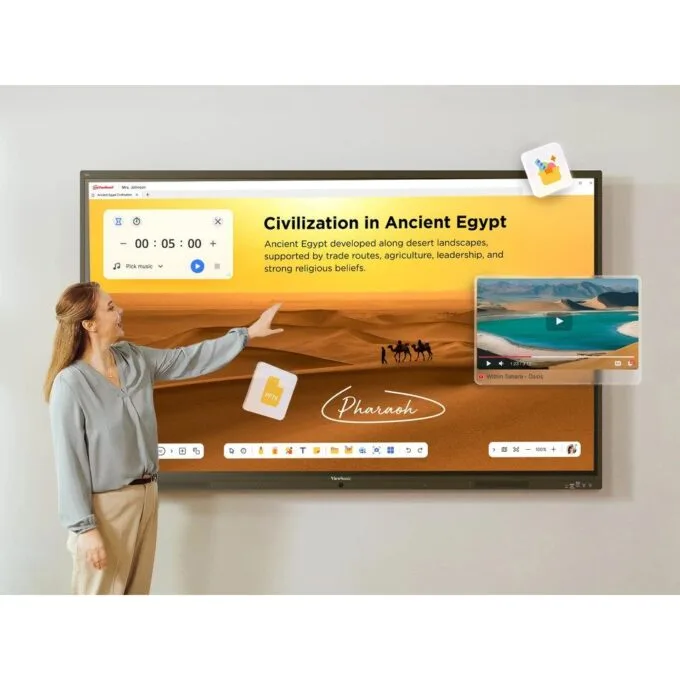 Viewsonic Viewboard Interactive Display Whiteboard 65" 4K Android EDLA 64-Point Touch 20W Speakers IFP6535-1-1C — image 8
