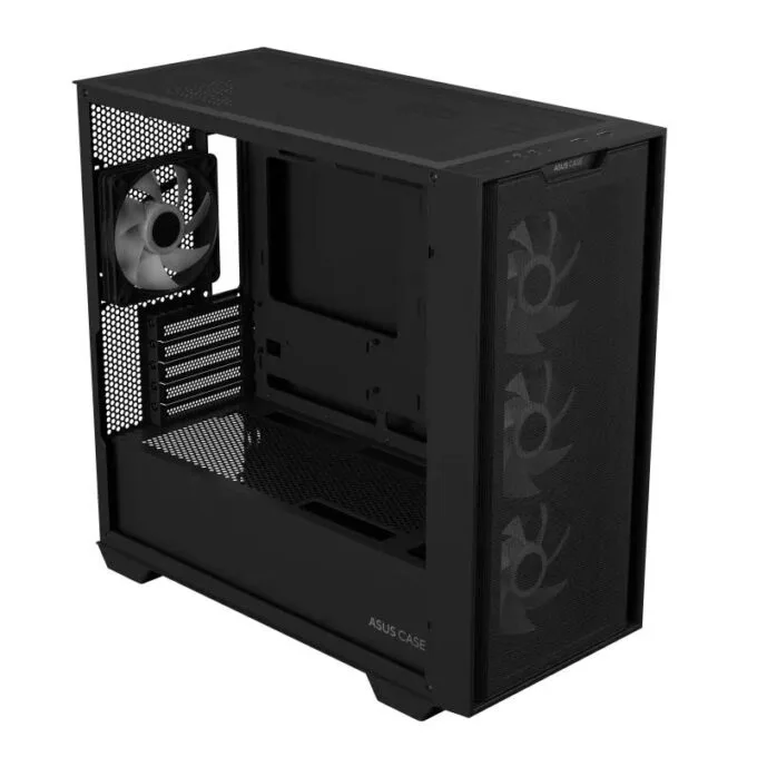 ASUS PC Case Gaming mATX Mesh Front Panel Tempered Glass Side Window 4x Pre-Installed ARGB Fans A21 PLUS Black — image 8