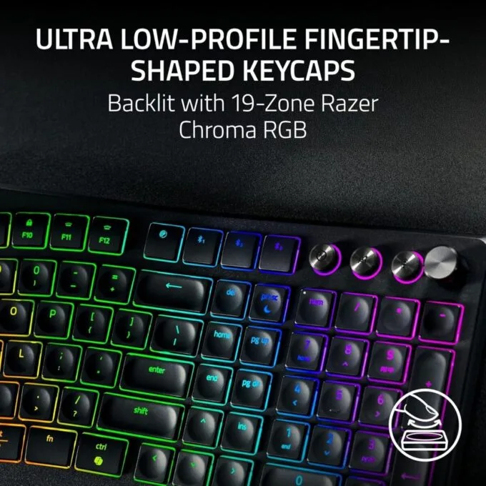 RAZER Pro Type Ergo - Split Keyboard - Low Profile - Wrist Rest - AI Prompt Master - RGB - MACROS — image 5
