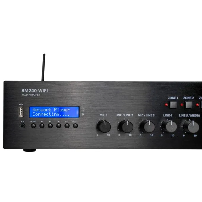 Adastra RM240-WIFI 240W Amplifier 100V with 4 Zones FM/USB/BT/WiFi 953.235UK — image 4