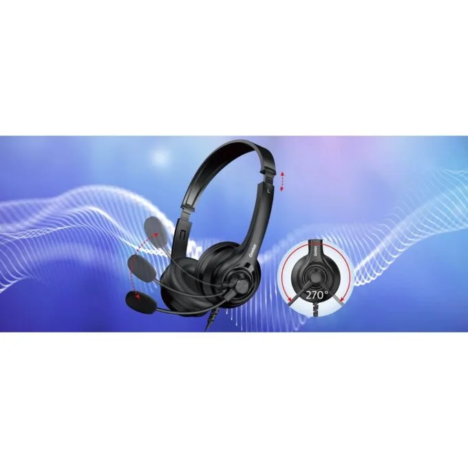Genius PC Headset USB-A InLine Control & Ultra Soft Foam Cushions HS-235U AI — image 9