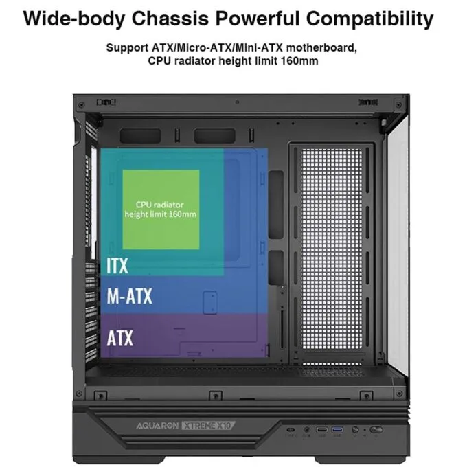 Armaggeddon Gaming Case ATX AQUARON XTREME X10 With 10x ARGB Fans — image 7