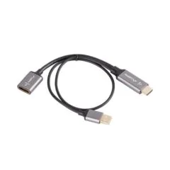 Lanberg HDMI adapter - Displayport 4K 20cm silver