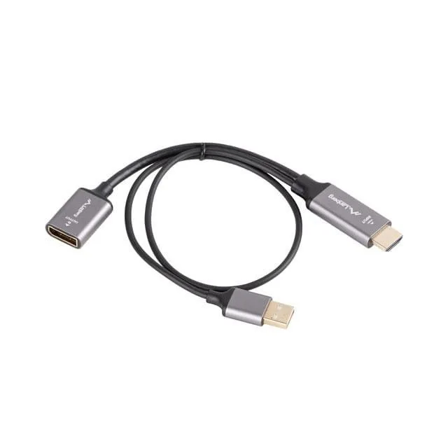Lanberg HDMI adapter - Displayport 4K 20cm silver — image 1