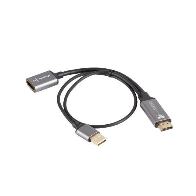 Lanberg HDMI adapter - Displayport 4K 20cm silver — image 3