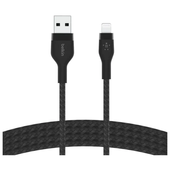 Belkin CAA010bt3MBK BoostCharge USB-A for Lightning silicone 3.0m, black — image 1