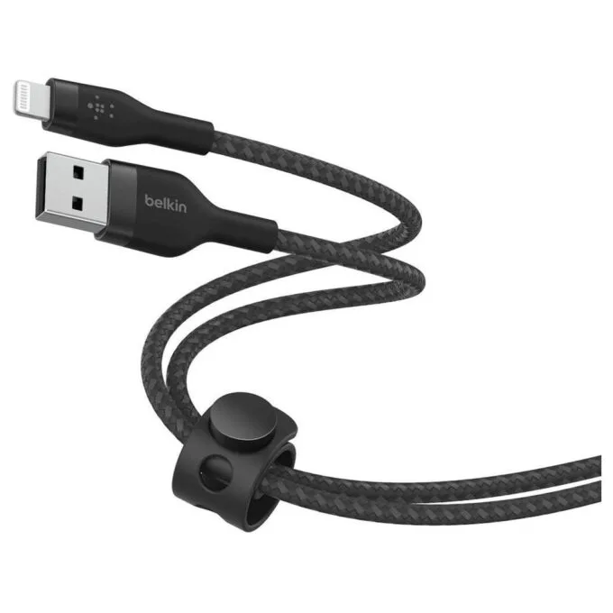 Belkin CAA010bt3MBK BoostCharge USB-A for Lightning silicone 3.0m, black — image 2