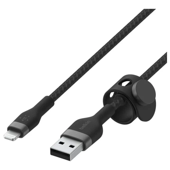 Belkin CAA010bt3MBK BoostCharge USB-A for Lightning silicone 3.0m, black — image 3