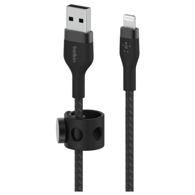 Belkin CAA010bt3MBK BoostCharge USB-A for Lightning silicone 3.0m, black — image 4
