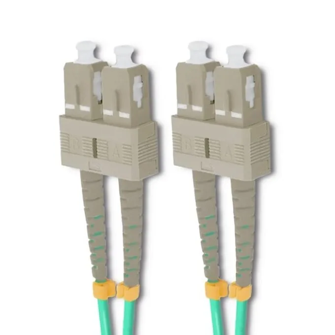 Qoltec Patchcord fiber optic SC/UPC - SC/UPC | Multimode | 50/125 | OM4 | Duplex | 10m — image 2