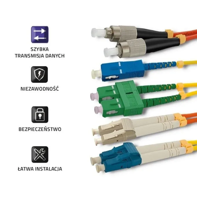 Qoltec Patchcord fiber optic SC/UPC - SC/UPC | Multimode | 50/125 | OM4 | Duplex | 10m — image 3