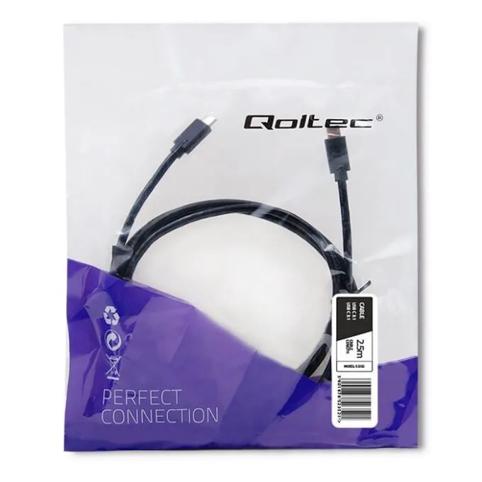 Qoltec USB 3.1 type C male | USB 3.1 type C male | 2.5 m | Black — image 8