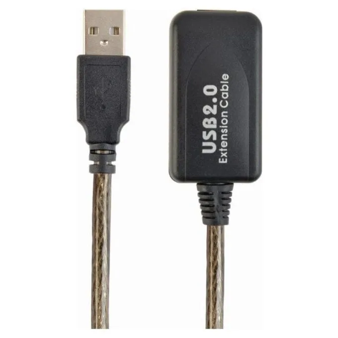 USB 2.0 Gembird AM-AF type 5m active black — image 3