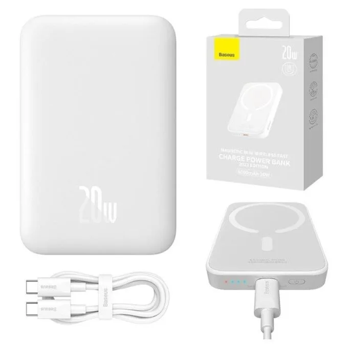 Baseus Magnetic Mini 6000mAh 20W MagSafe white — image 10