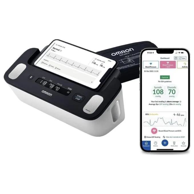 Omron Complete HEM-7530T-E3 ECG 2w1 BT white-black — image 6