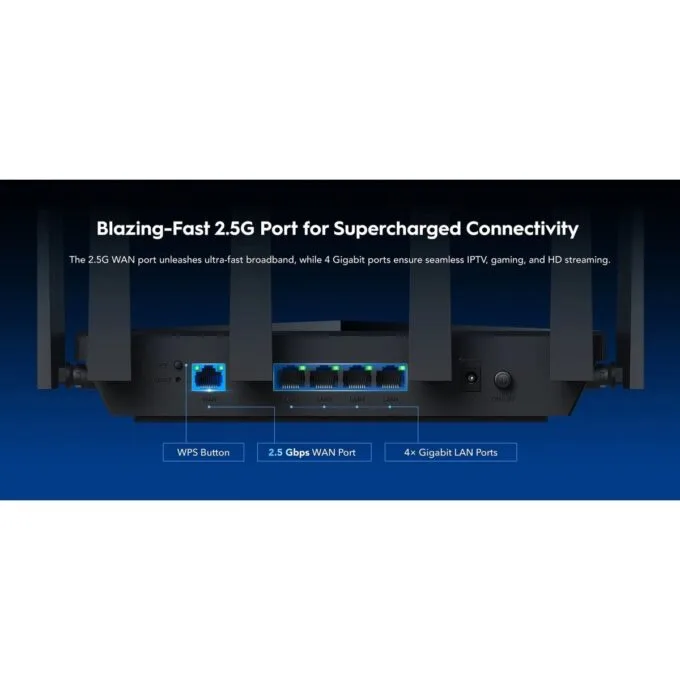 Cudy Router BE6500 Dual Band 2.5GbE Wi-Fi 7 Mesh VPN WR6500H — image 4