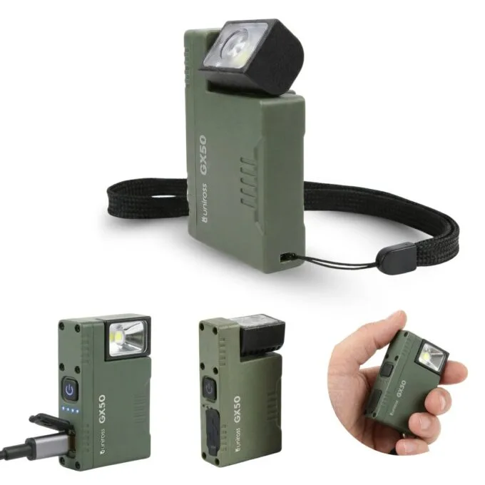 Uniross Light Torch GX50 Rechargeable Torch 150 Lumens with Magnet, Belt Clip & Lanyard — image 1