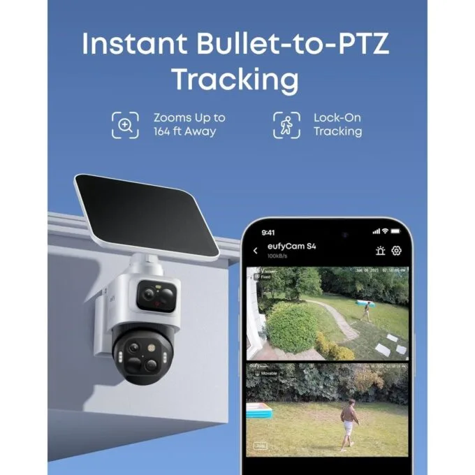 Anker Eufy Security Camera Kit S4 2 x 4K PTZ + Solar Panel + HB3 — image 4
