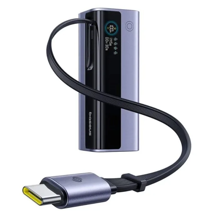 Baseus Powerbank 100W 10000mAh EnerGeek GR11 with Retractable Cable Grey — image 1