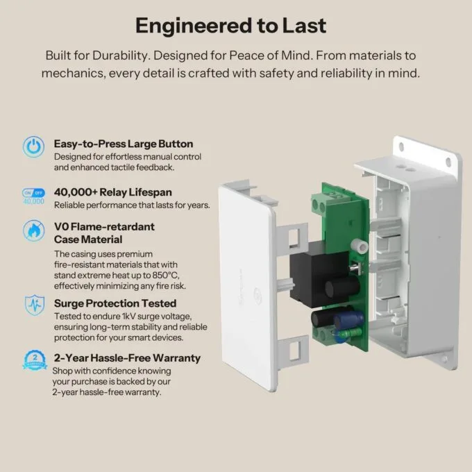 Sonoff WiFi Smart Switch BASIC-1GS With Matter (aller-retour) — image 8