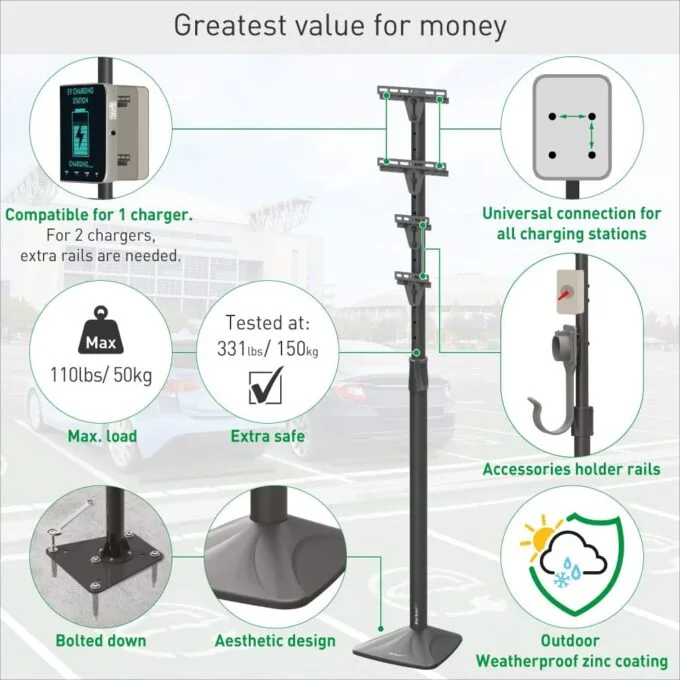 Barkan EV140FC mounting bar for EV 145cm car charger — image 4