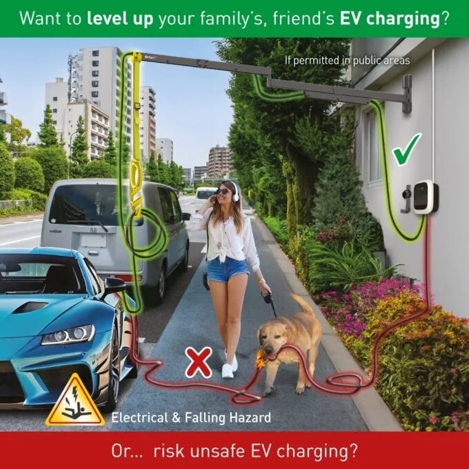 Barkan EV160WM2 wall boom for EV car charger cable 160cm single shoulder — image 7
