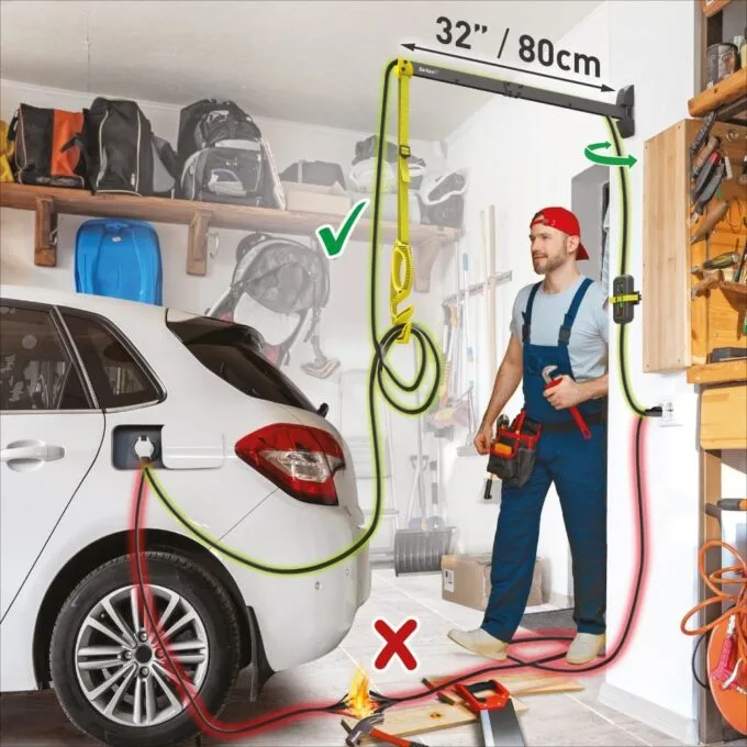 Barkan EV80WM ścienny wysięgnik do kabla ładowarki samochodowej EV 80cm — image 2