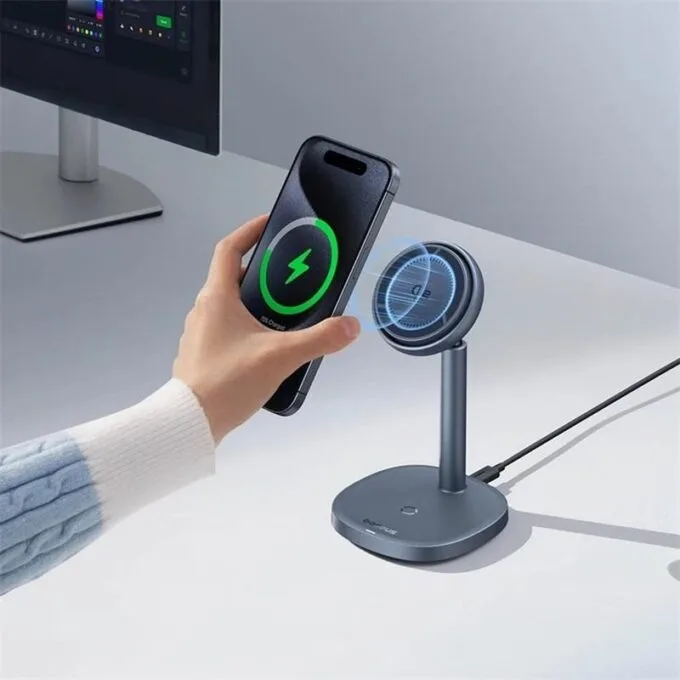 Baseus Orbit 2 Pro Air-Cooled Qi2 20W Desktop Wireless Charger (15W for Phone + 5W for Earphones) — image 2