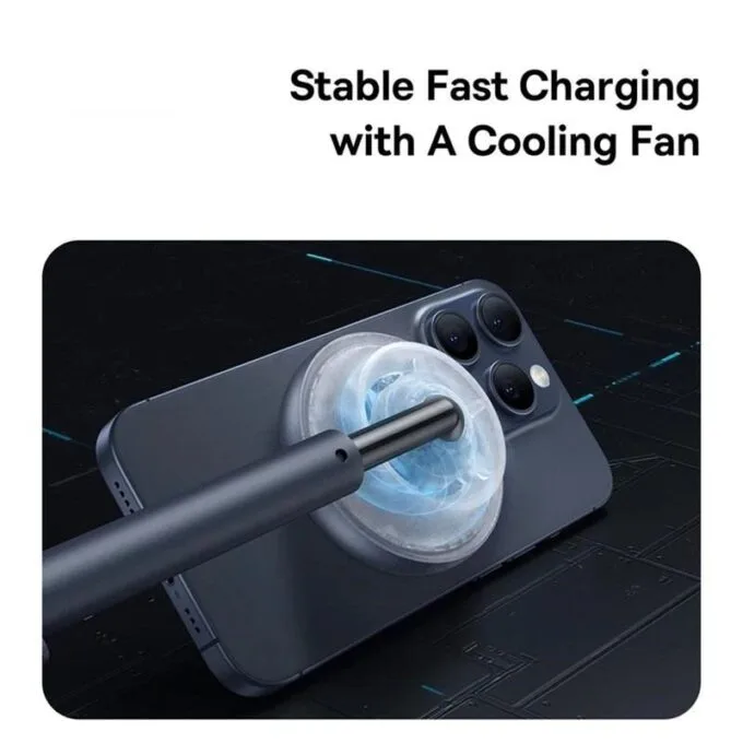 Baseus Orbit 2 Pro Air-Cooled Qi2 20W Desktop Wireless Charger (15W for Phone + 5W for Earphones) — image 4