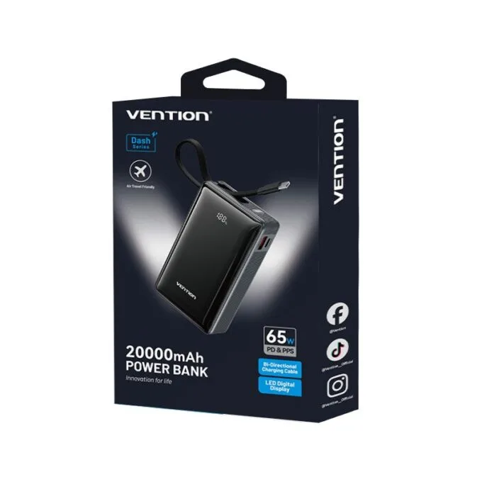 Vention Powerbank 20000mAh 65W+Built-in USBC FKDM0 — image 3