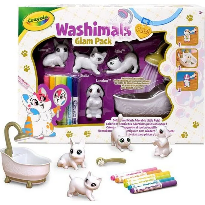 Crayola Washimals Cats Glam Figures for painting and washing - set — image 1