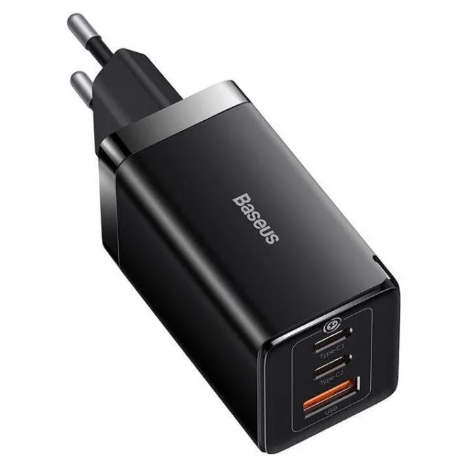 Baseus GaN5 Pro 2xUSB-C + USB, 65W (czarna) — image 1