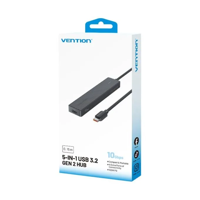 Vention IT HUB USB-C 3.2 4xA + PD100W USB-C Port CKCBB — image 11