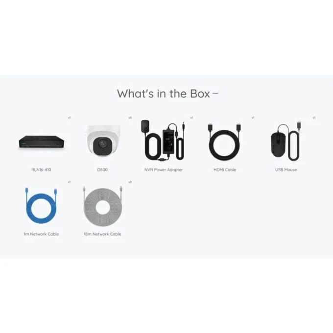 Reolink KIT 16xChNVR+8x8MP Dome+4TB RLK16-800D8-8MP — image 3