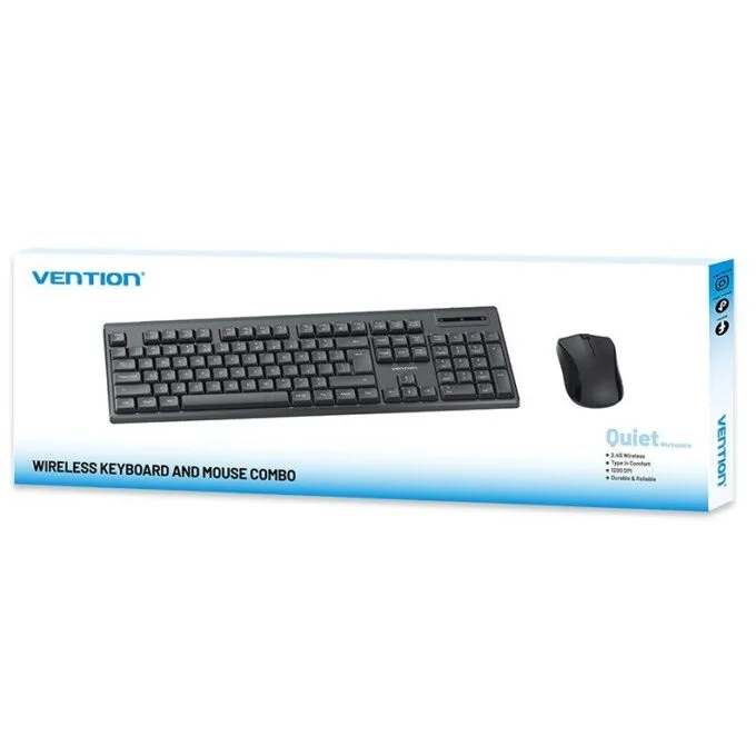 Vention Keyboard and Mouse Combo Wireless Silent Slim Full Size KTZB0-EN — image 4
