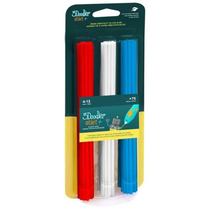 3Doodler Start Pillar Eko | 2.5mm | 75 pieces | 3 colors Cherry Red/Simply White/Ocean Blue — image 1