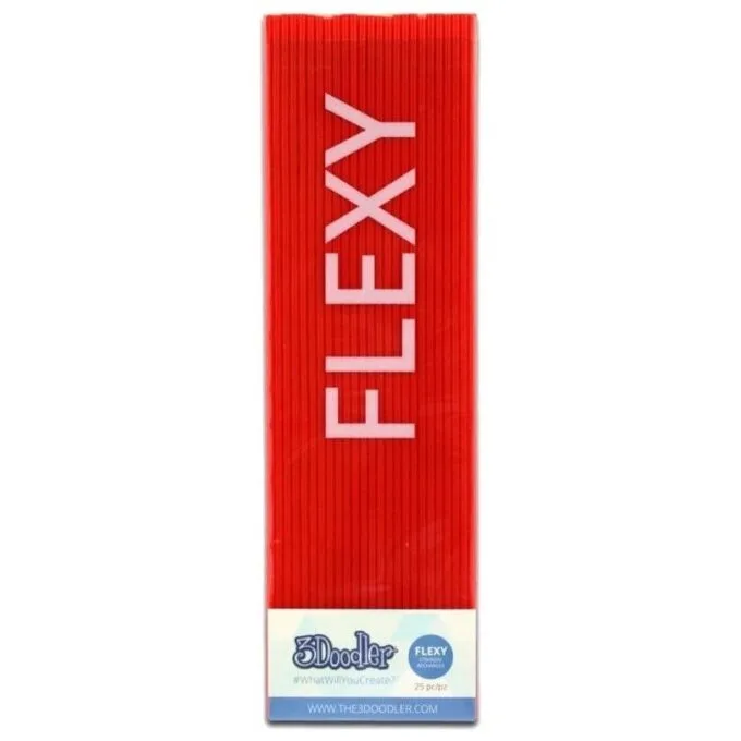 3Doodler for Pens Create and PRO | FLEXY 3mm | 25 pcs Flexy Red — image 2