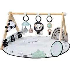 Tiny Love Decor Gymnastics For Baby With Wooden Standing Black and White